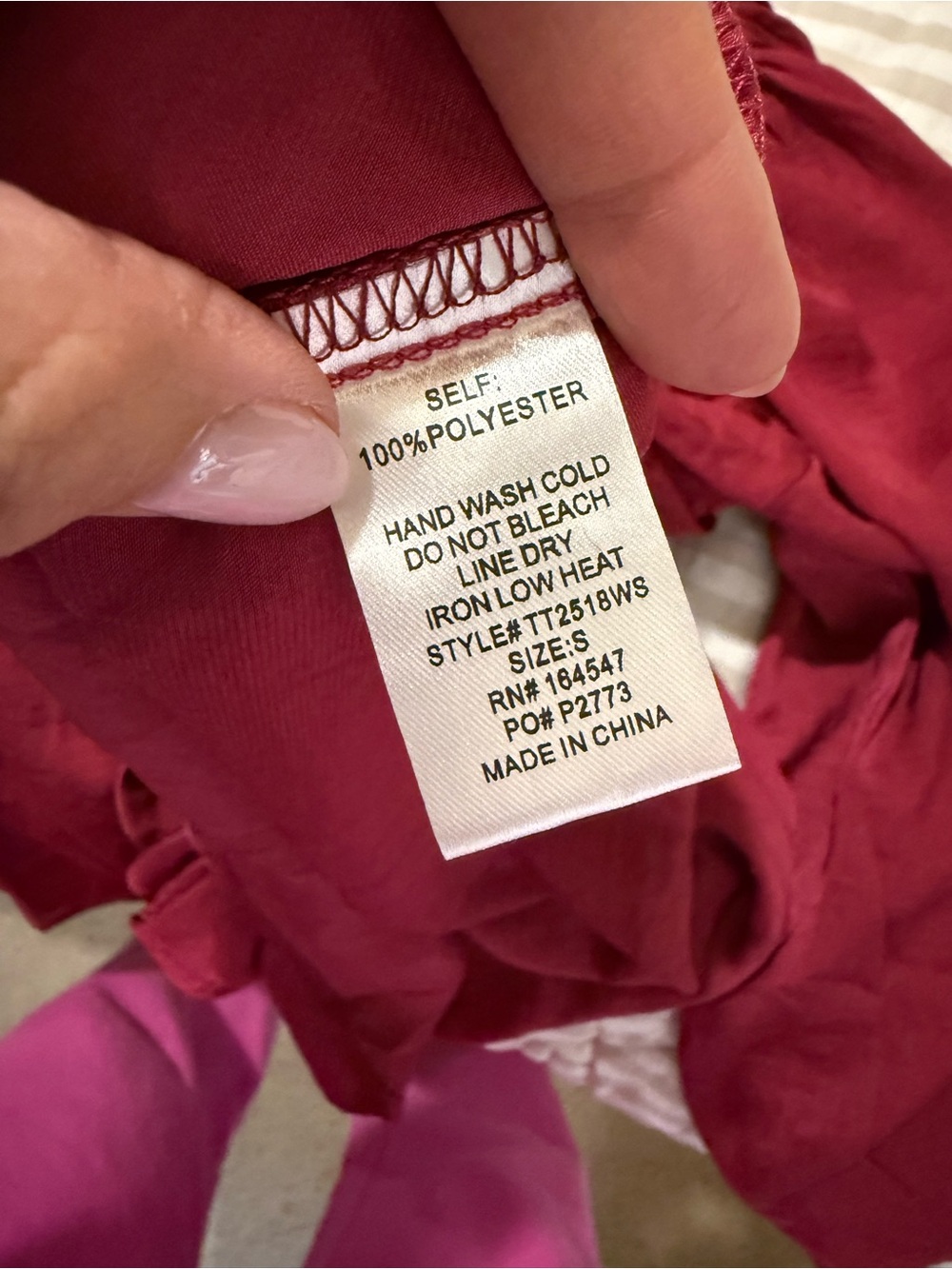 LAWLESS Raspberry Tie-Front Peasant Blouse - Picture 7 of 7